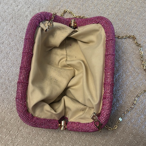 Pink Rhinestone Clutch Sparkly Purse